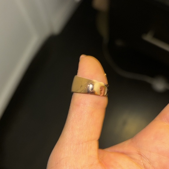 Aurate arc gold ring band minimalistic vermeil size 8 - Picture 8 of 10